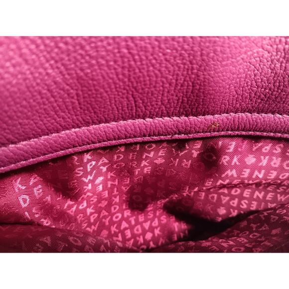 Kate Spade Purple Pebbled Leather Crossbody Satchel Bag Gold Hardware - Picture 10 of 16